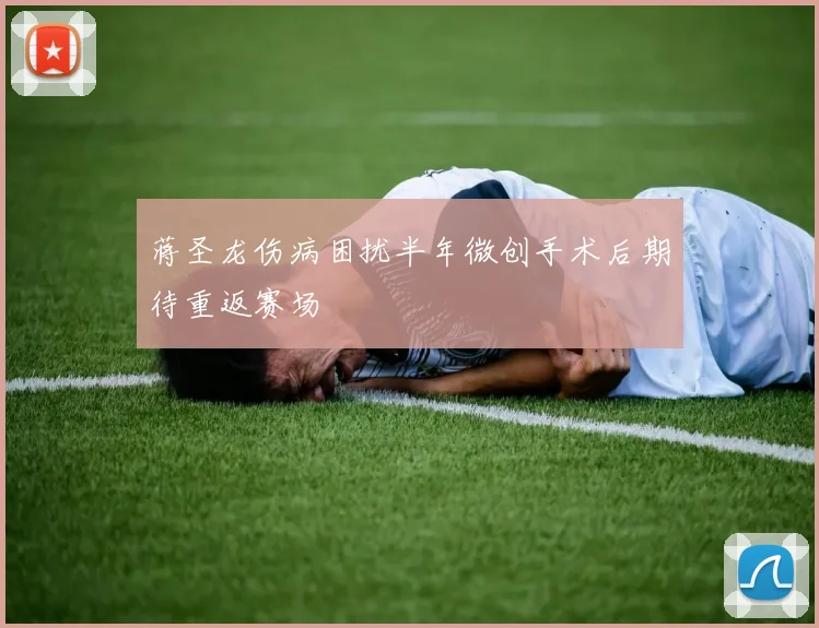 蒋圣龙伤病困扰半年微创手术后期待重返赛场
